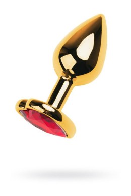 Gold anal plug with gem Metal by TOYFA