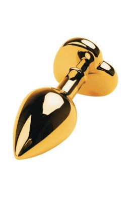 Gold anal plug with gem Metal by TOYFA