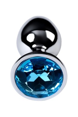 Silver anal plug TOYFA Metal,with a Topaz color gem Metal by TOYFA