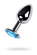 Silver anal plug TOYFA Metal,with a Topaz color gem Metal by TOYFA