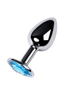 Silver anal plug TOYFA Metal,with a Topaz color gem Metal by TOYFA