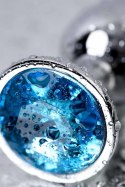 Silver anal plug TOYFA Metal,with a Topaz color gem Metal by TOYFA