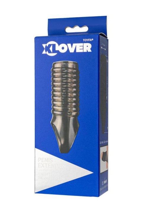 ToyFa XLover, Penis sleeve, for enlargement, TPE, transparent black, 11 cm XLover by TOYFA