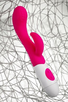 A-TOYS, Vibrator Nessy with Clitoral Stimulator, Silicone, Pink, 20 cm, 10 speeds, 2xAAA A-Toys