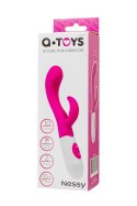 A-TOYS, Vibrator Nessy with Clitoral Stimulator, Silicone, Pink, 20 cm, 10 speeds, 2xAAA A-Toys