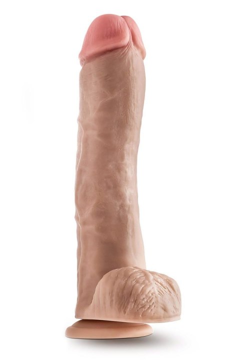 DR. SKIN MR. SAVAGE 11.5 INCH DILDO WITH BALLS BEIGE Blush