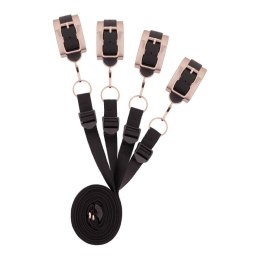 Rosy Gold - Under-Mattress Restraint Set - Black Rosy Gold