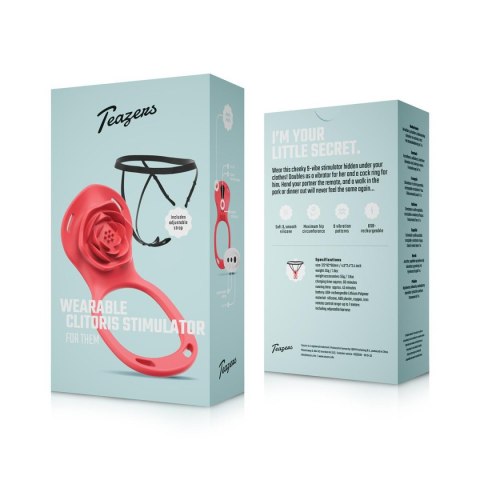 Teazers - Wearable Clitoral Stimulator Harness - Red Teazers