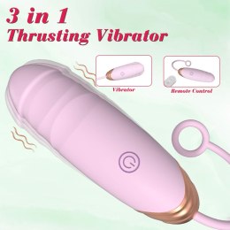 Vibrating Silicone Love EGG USB 7 vibration and thrust functions / Remote control Pink B - Series Fox