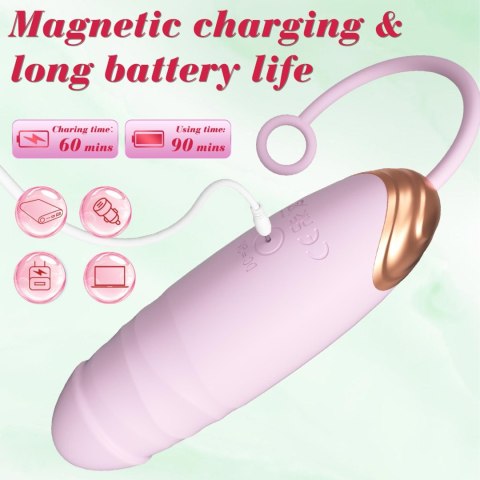 Vibrating Silicone Love EGG USB 7 vibration and thrust functions / Remote control Pink B - Series Fox