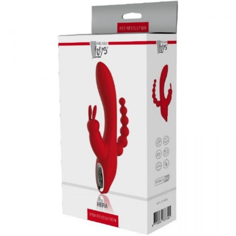 Wibrator króliczek waginalny analny potrójny 21cm Dream Toys