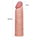 Przedłużka na penisa Lovetoy TPE brązowa 17 cm Lovetoy