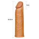 Przedłużka na penisa Lovetoy TPE brązowa 17 cm Lovetoy