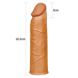 Przedłużka na penisa Lovetoy TPE brązowa 17 cm Lovetoy