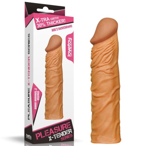 Przedłużka na penisa Lovetoy TPE brązowa 18 cm Lovetoy