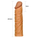 Przedłużka na penisa Lovetoy TPE brązowa 18 cm Lovetoy