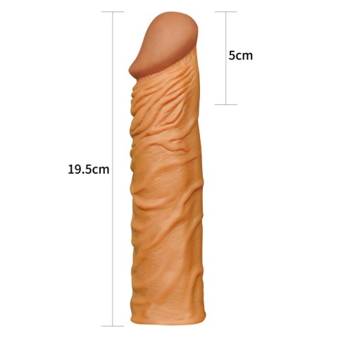 Przedłużka na penisa Lovetoy TPE brązowa 18 cm Lovetoy