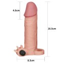 Przedłużka wibrująca Lovetoy TPE cielista 17,5 cm Lovetoy