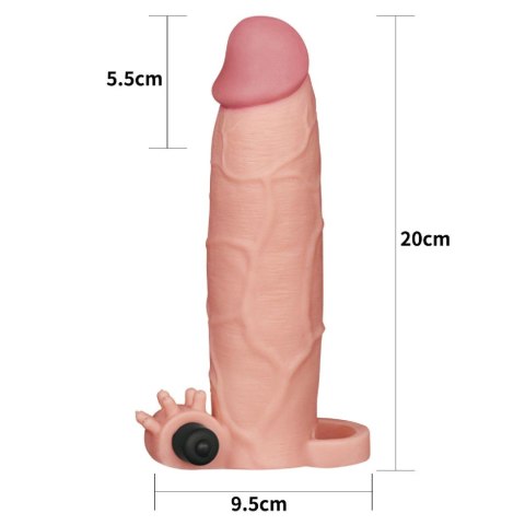 Przedłużka wibrująca Lovetoy cielista 20 cm Lovetoy