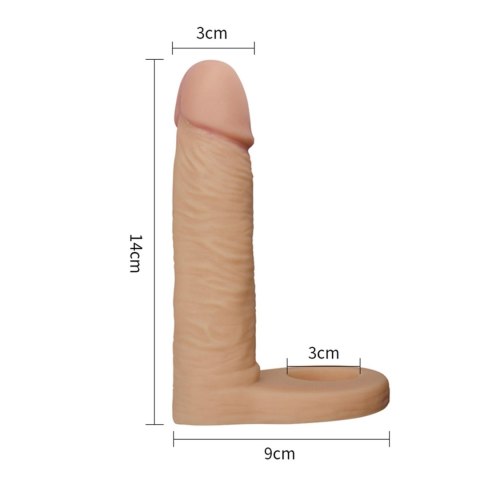 Dildo analne Lovetoy Ultra Soft Double z pierścieniem TPE 14.7 cm Lovetoy