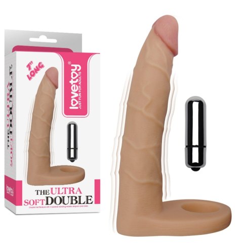 Dildo analne podwójnie wibrujące Lovetoy TPE 17.8 cm Lovetoy