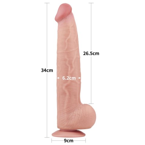 Dildo dwuwarstwowe Lovetoy King Sized 13 5 cala Lovetoy