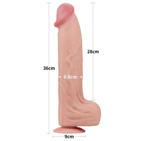 Dildo dwuwarstwowe Lovetoy King Sized 14 cali Lovetoy