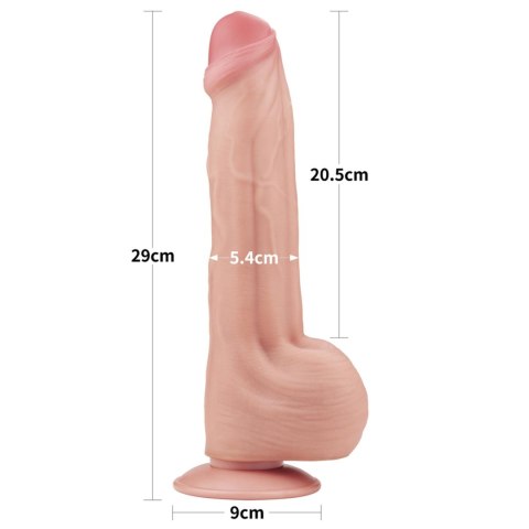 Dildo dwuwarstwowe Lovetoy Sliding Skin 11,5 cala Lovetoy