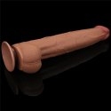 Dildo dwuwarstwowe Lovetoy brązowe 13,5 cala Lovetoy