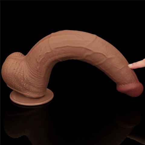 Dildo dwuwarstwowe Lovetoy brązowe 13,5 cala Lovetoy