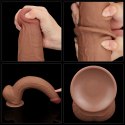 Dildo dwuwarstwowe Lovetoy brązowe 13,5 cala Lovetoy