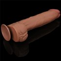 Dildo dwuwarstwowe Lovetoy brązowe 14 cali Lovetoy
