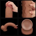 Dildo dwuwarstwowe Lovetoy brązowe 14 cali Lovetoy