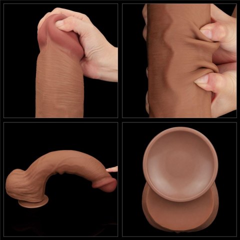Dildo dwuwarstwowe Lovetoy brązowe 14 cali Lovetoy