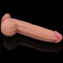 Dildo dwuwarstwowe Lovetoy z ruchomą skórą 12 cali Lovetoy