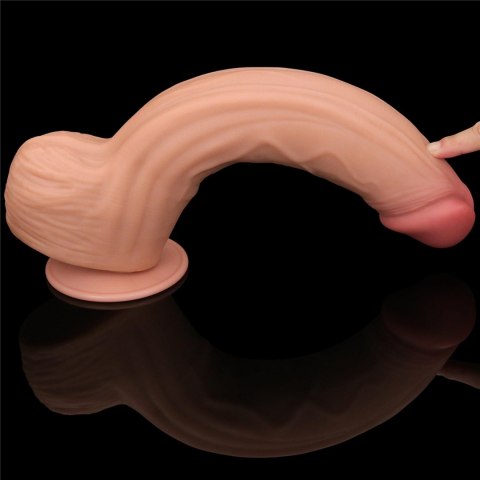 Dildo dwuwarstwowe Lovetoy z ruchomą skórą 12 cali Lovetoy