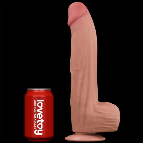Dildo dwuwarstwowe Lovetoy z ruchomą skórą 12 cali Lovetoy