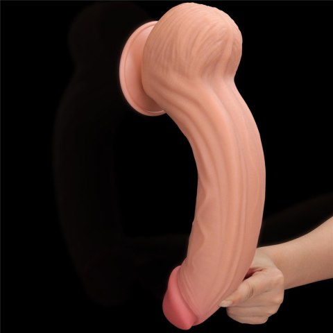 Dildo dwuwarstwowe Lovetoy z ruchomą skórą 12 cali Lovetoy
