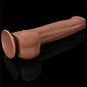 Dildo realistyczne dwuwarstwowe Lovetoy brązowe 11,5 cala Lovetoy