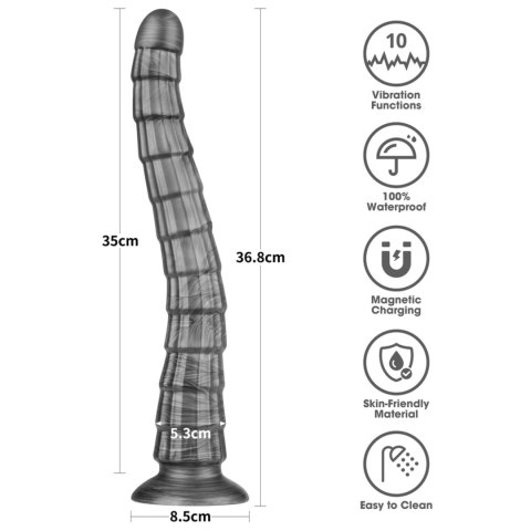 Dildo wibrujące Lovetoy Vibrax Slider USB 36,8 cm Lovetoy
