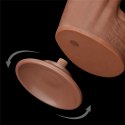 Dildo z przesuwaną skórą dwuwarstwowe Lovetoy brązowe 12 cali Lovetoy