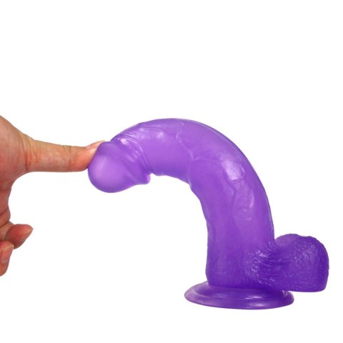Dildo żelowe Lovetoy fioletowe 20 cm z przyssawką Lovetoy