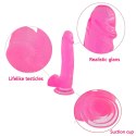 Dildo żelowe Lovetoy różowe z przyssawką 20 cm Lovetoy