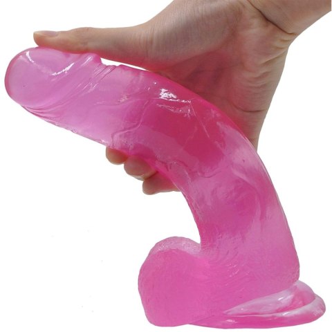 Dildo żelowe Lovetoy różowe z przyssawką 20 cm Lovetoy
