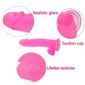 Dildo żelowe Lovetoy różowe z przyssawką 20 cm Lovetoy