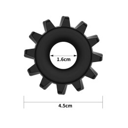 Pierścień erekcyjny Lovetoy Power Plus TPE czarny 4.5 cm Lovetoy
