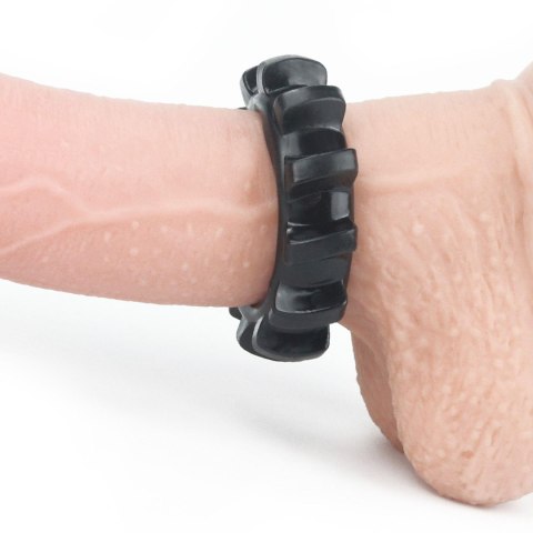 Pierścień erekcyjny Lovetoy Power Plus TPE czarny 4.5 cm Lovetoy