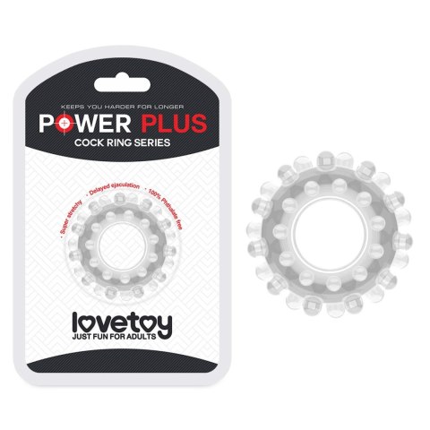 Pierścień erekcyjny TPE Lovetoy POWER PLUS przezroczysty 4 cm Lovetoy