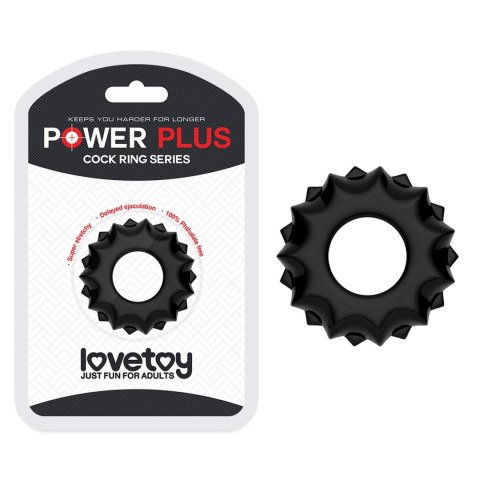 Pierścień erekcyjny TPE Lovetoy Power Plus czarny 4 cm Lovetoy