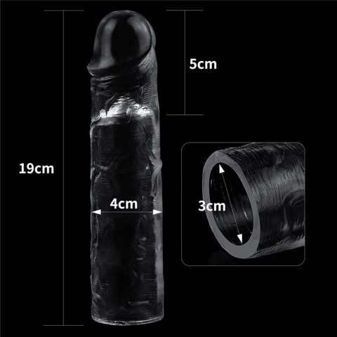 Przedłużka na penisa Lovetoy przezroczysta TPE 19 cm Lovetoy
